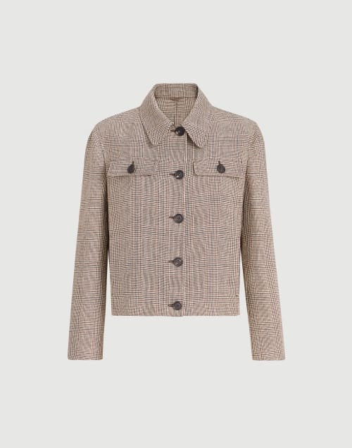 Prince of Wales blazer Light Brown Woman - Brunello Cucinelli