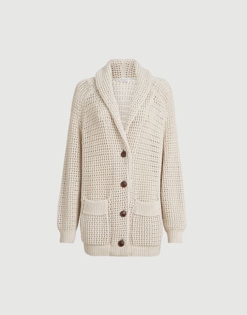 Net cardigan Oat Woman - Brunello Cucinelli