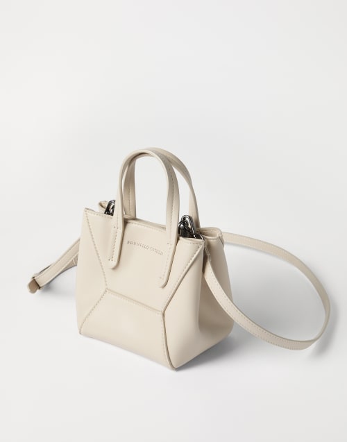 BC Duo Mini-Tasche aus Kalbsleder Elfenbein Damen - Brunello Cucinelli