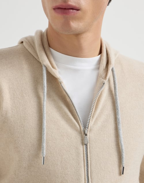 Cashmere sweatshirt-style cardigan Sand Man - Brunello Cucinelli