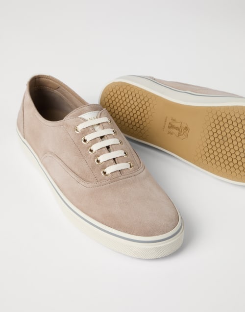 Deportivas de piel de becerro vuelta Beige Hombre - Brunello Cucinelli