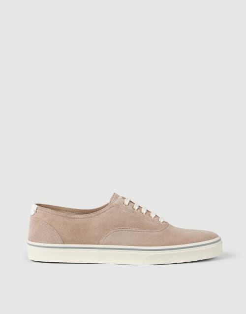 Deportivas de piel de becerro vuelta Beige Hombre - Brunello Cucinelli