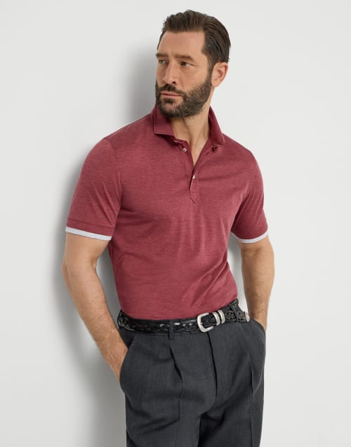 Polo de jersey Coral Hombre - Brunello Cucinelli