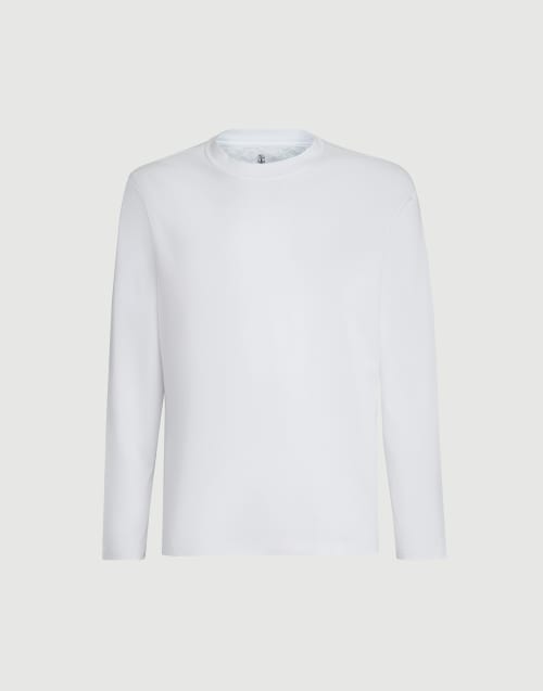 Cotton jersey T-shirt White Man - Brunello Cucinelli