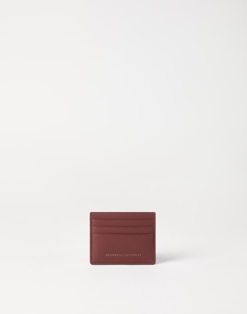Porte-cartes en veau Rouge Brique Femme - Brunello Cucinelli