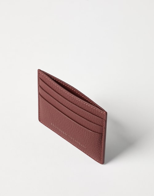 Porte-cartes en veau Rouge Brique Femme - Brunello Cucinelli
