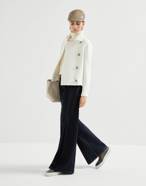 Cable knit blazer White Woman - Brunello Cucinelli