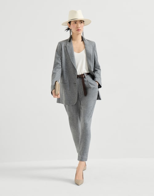 Deconstructed blazer Grey Woman - Brunello Cucinelli
