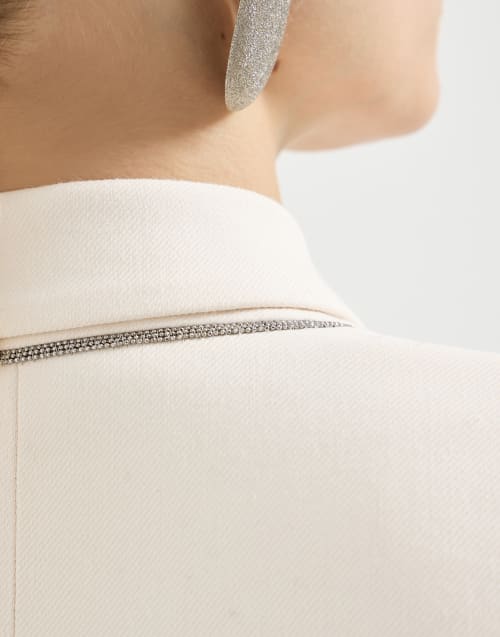 Couture twill blazer Milk Woman - Brunello Cucinelli