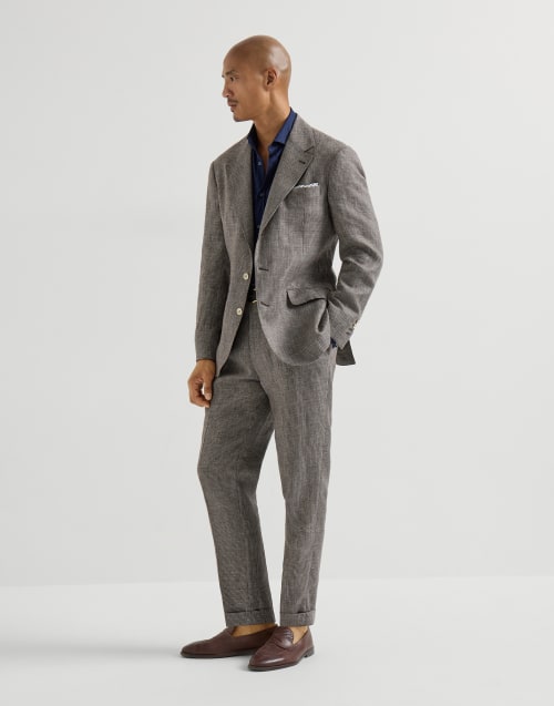 Chemise en piqué Bleu Marine Homme - Brunello Cucinelli