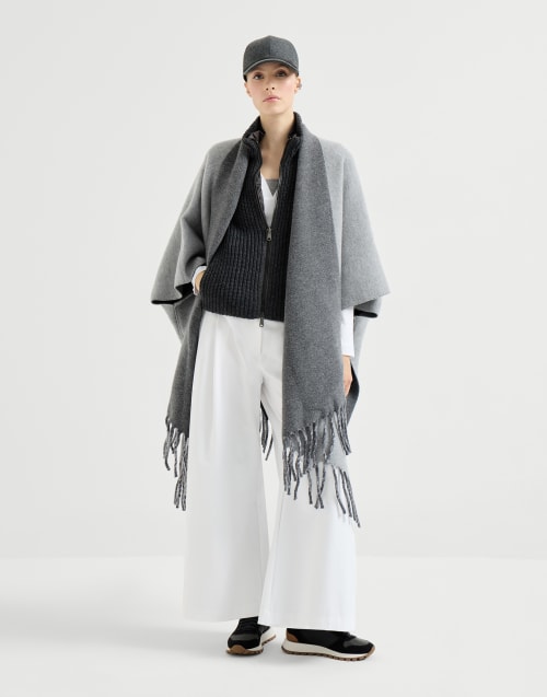 Plumífero sin mangas de cachemir Gris Lignito Mujer - Brunello Cucinelli