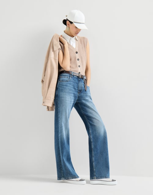 Sneakers with monili White Woman - Brunello Cucinelli