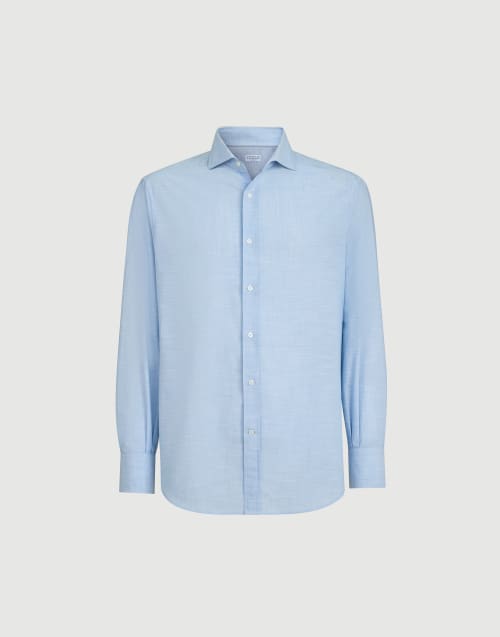 Chemise en Oxford Azur Homme - Brunello Cucinelli