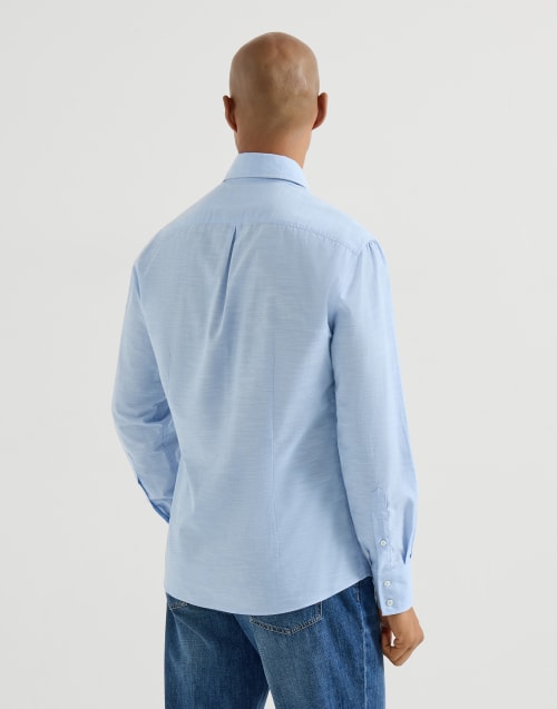 Chemise en Oxford Azur Homme - Brunello Cucinelli