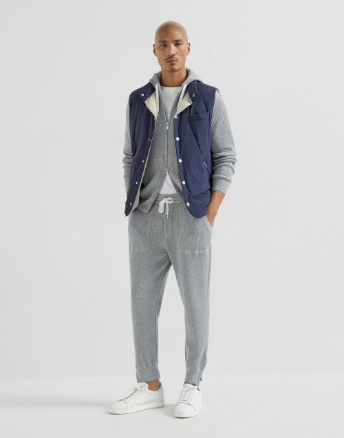 Nylon down vest Blue Man - Brunello Cucinelli