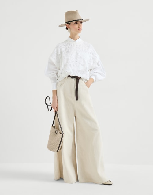 Crop shirt White Woman - Brunello Cucinelli