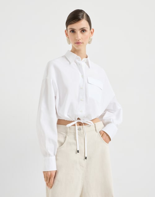 Crop shirt White Woman - Brunello Cucinelli
