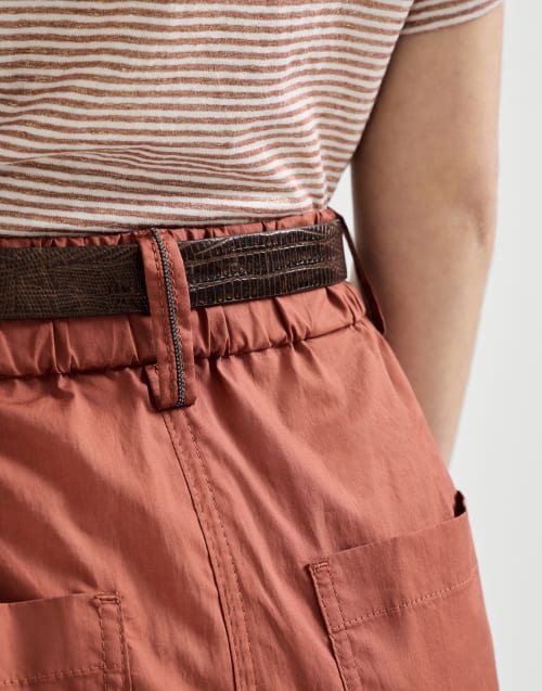 Pantalone cinque tasche Track Arancio Donna - Brunello Cucinelli