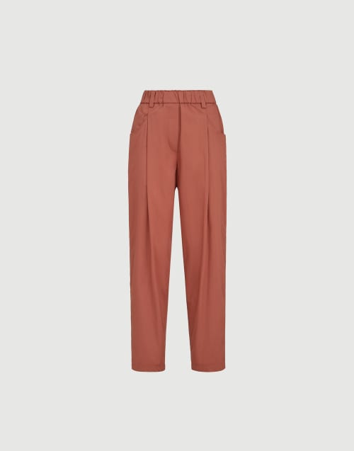 Pantalone cinque tasche Track Arancio Donna - Brunello Cucinelli