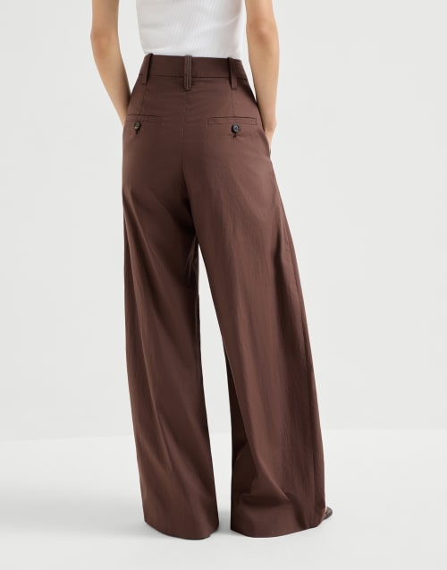 Wide trousers Cocoa Woman - Brunello Cucinelli