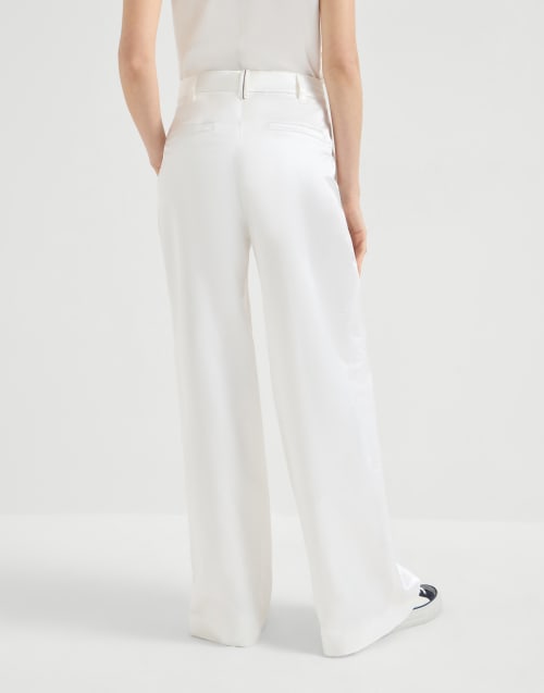 Loose Pleated trousers White Woman - Brunello Cucinelli