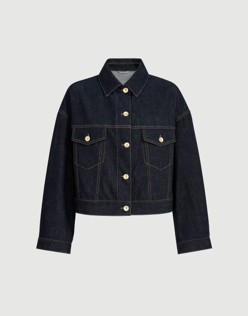 Jacke aus Denim Jeansblau Damen - Brunello Cucinelli