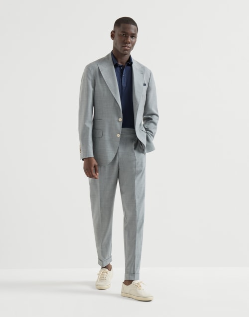 Polo with shirt collar Blue Man - Brunello Cucinelli