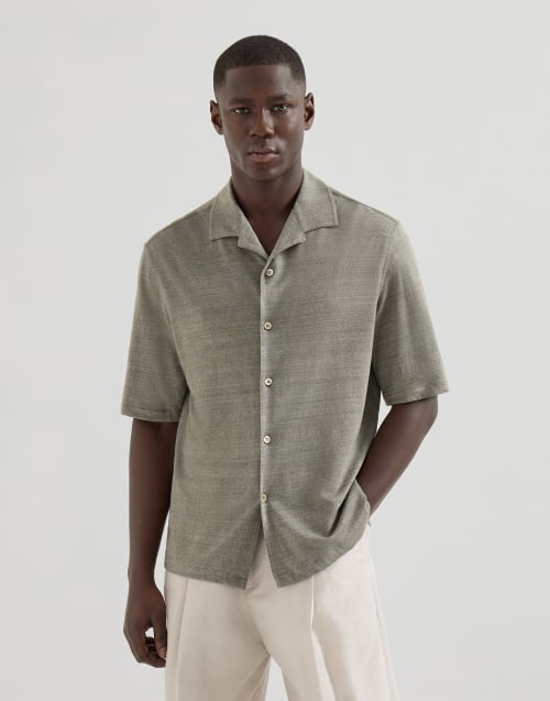 Jersey shirt Khaki Man - Brunello Cucinelli