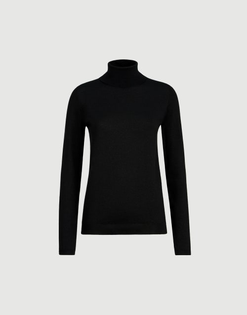 Cashmere and silk Sparkling sweater Black Woman - Brunello Cucinelli