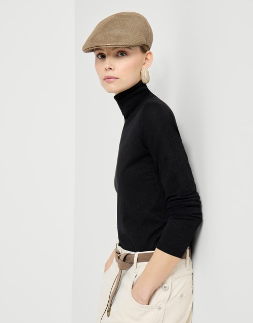 Cashmere and silk Sparkling sweater Black Woman - Brunello Cucinelli