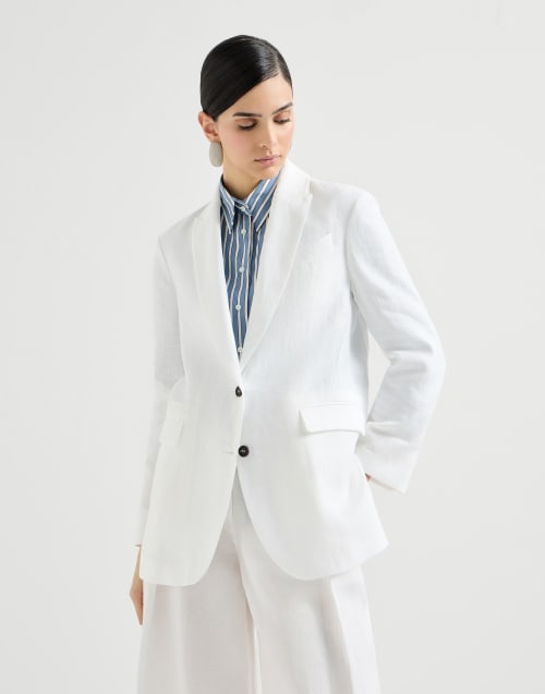 Cotton blazer White Woman - Brunello Cucinelli