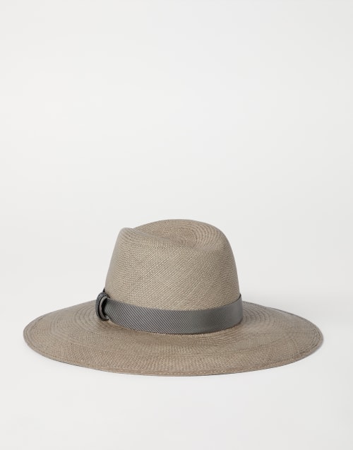 Fedora en paille Beige Femme - Brunello Cucinelli