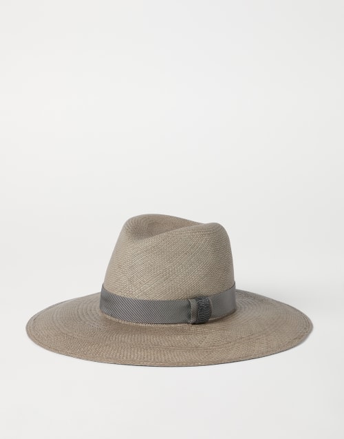 Fedora en paille Beige Femme - Brunello Cucinelli