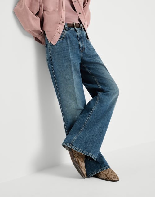 Contemporary Loose trousers Denim Woman - Brunello Cucinelli