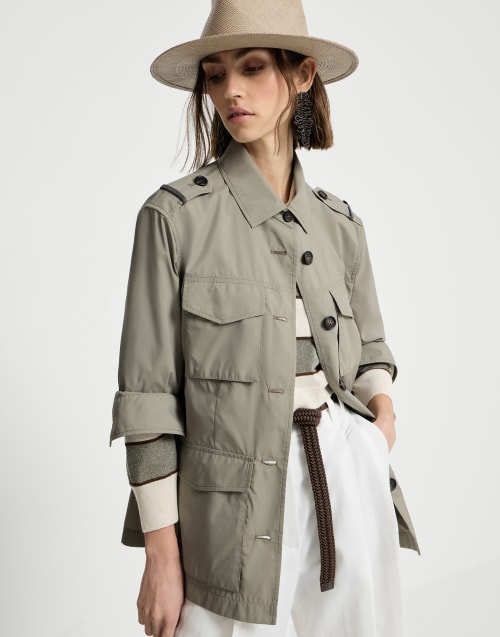 Abrigo con Monile Khaki Mujer - Brunello Cucinelli