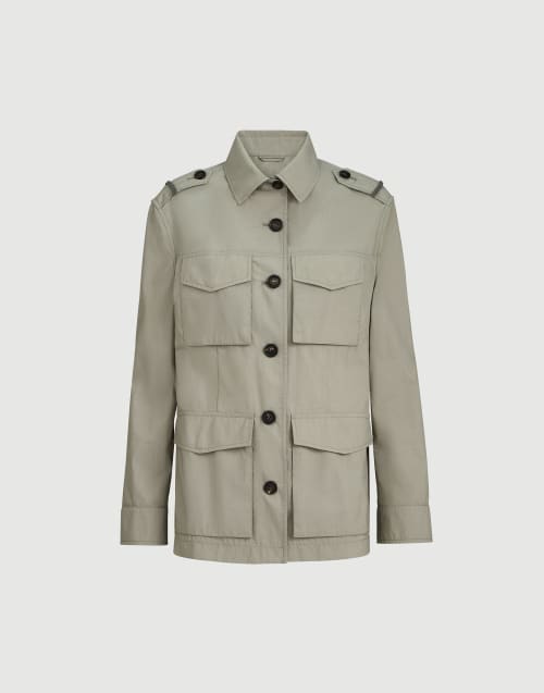 Abrigo con Monile Khaki Mujer - Brunello Cucinelli