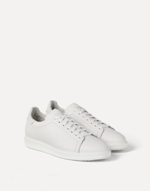 Grained calfskin sneakers White Man - Brunello Cucinelli