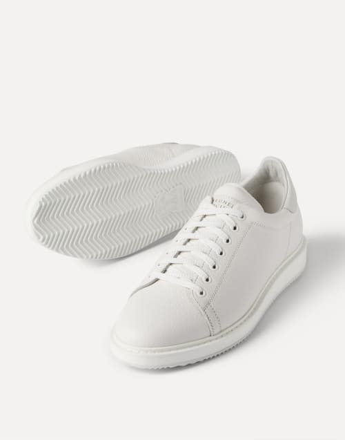 Grained calfskin sneakers White Man - Brunello Cucinelli
