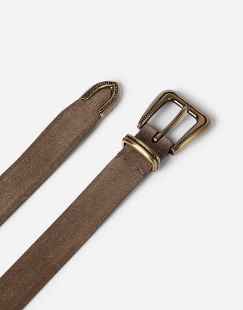 Suede belt Light Brown Woman - Brunello Cucinelli