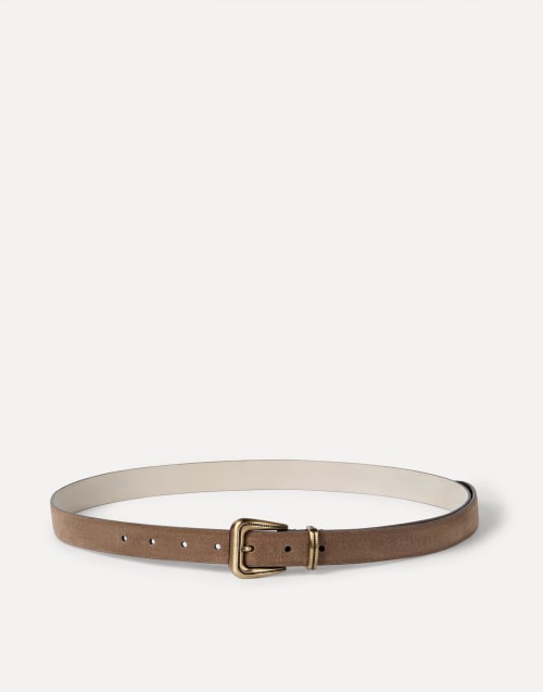 Suede belt Light Brown Woman - Brunello Cucinelli