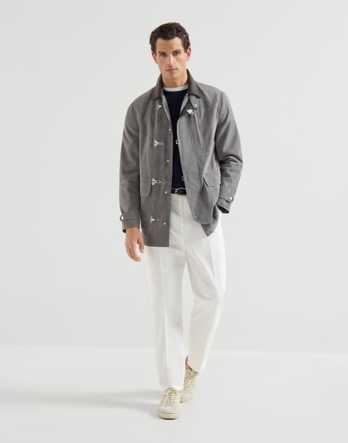 Suede outerwear Medium Grey Man - Brunello Cucinelli