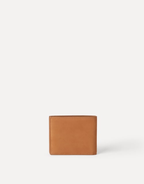 Billetero de nobuk Coñac Hombre - Brunello Cucinelli