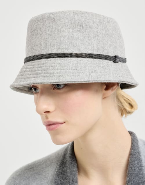 Bucket hat Light Grey Woman - Brunello Cucinelli
