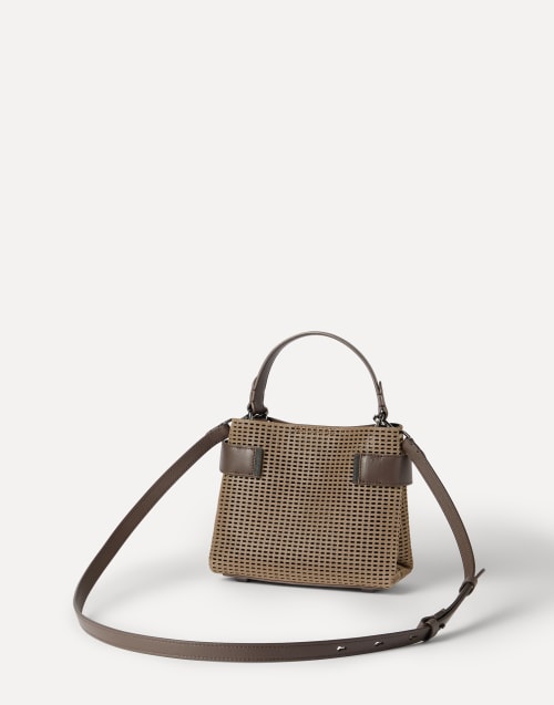 Leather Essence small top-handle bag Brown Woman - Brunello Cucinelli