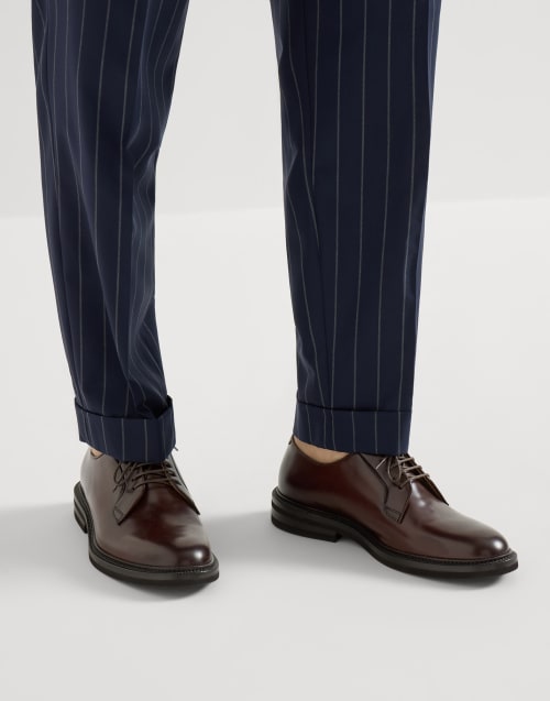 Aged calfskin Derbys Chestnut Man - Brunello Cucinelli