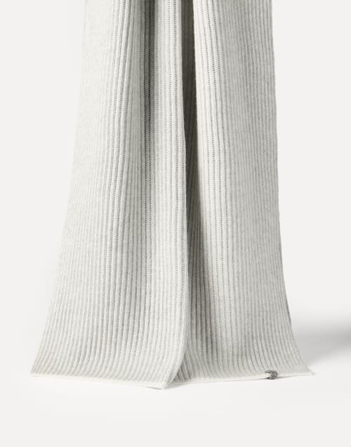 Knit scarf Light Grey Woman - Brunello Cucinelli