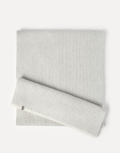 Knit scarf Light Grey Woman - Brunello Cucinelli