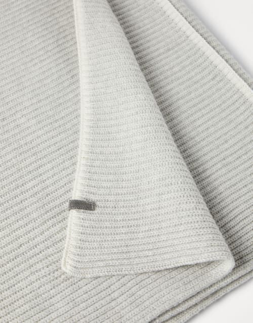 Knit scarf Light Grey Woman - Brunello Cucinelli