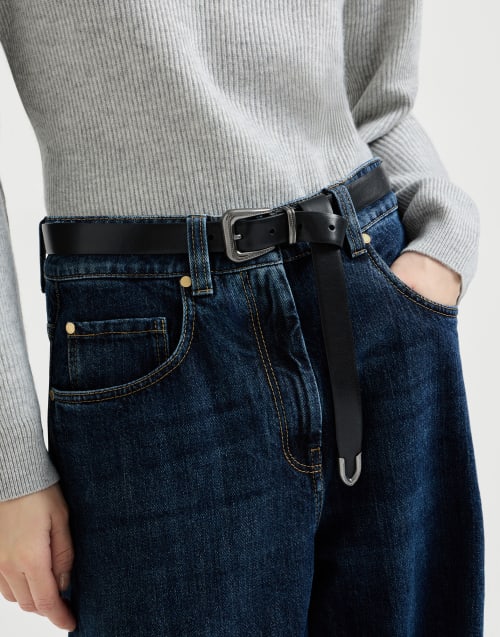 Vachetta belt with monili Black Woman - Brunello Cucinelli