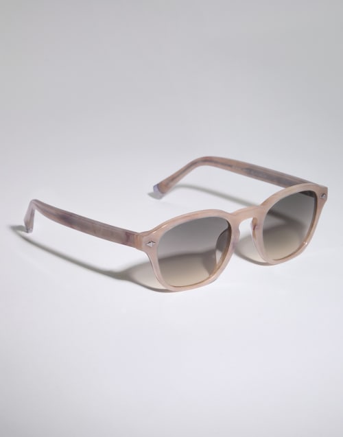 Runde Sonnenbrille aus Azetat Cashmere Beige Brillen - Brunello Cucinelli